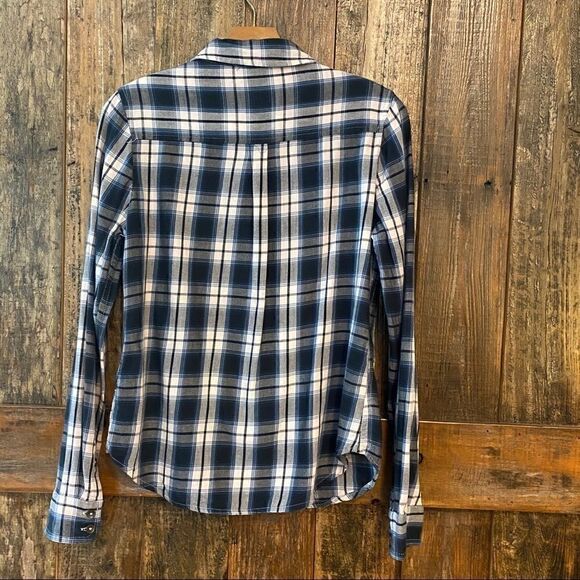 Forever 21 Sz S Blue Plaid Western Button Down Farmcore Shirt - Picture 6 of 8